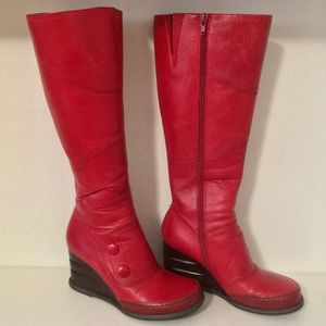 Miz Mooz Beaufort Red tall boots